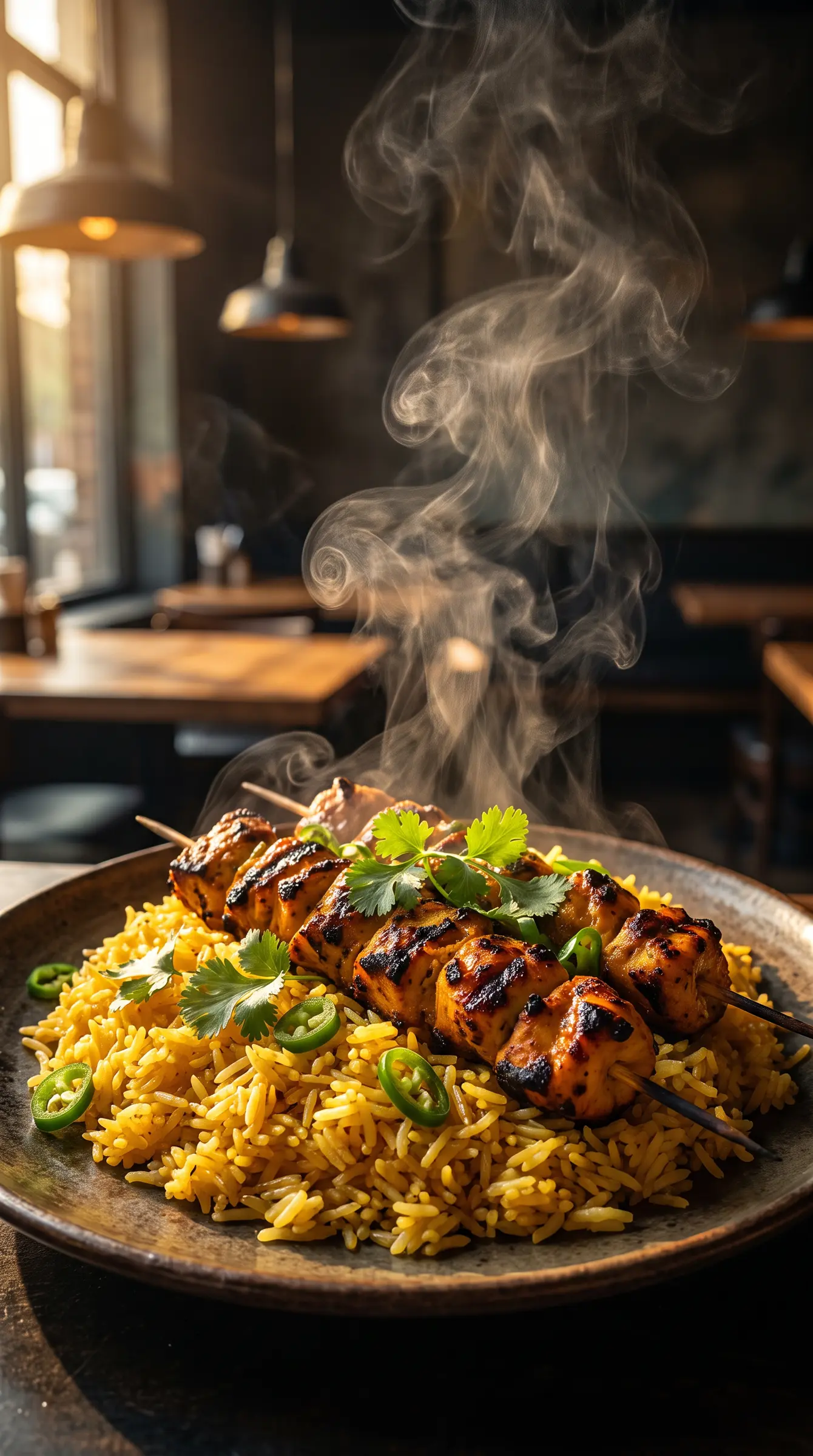 Chicken tikka on pulao